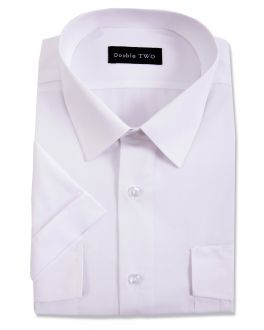 White Short Sleeve Men's Pilot Shirt