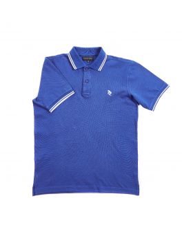 Men's Blue Pique Polo Shirt