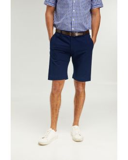 Navy Cotton Chino Shorts
