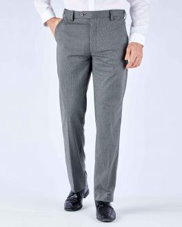 Graphite Puppytooth Stretch Formal Trousers