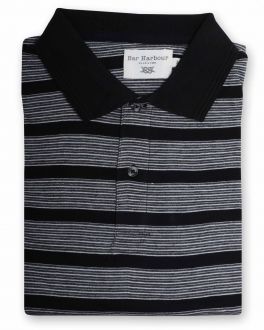 Charcoal Stripe Polo Shirt