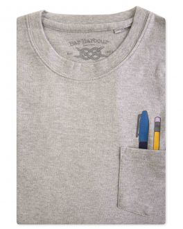Men's Grey Pen Pocket Print T-Shirt