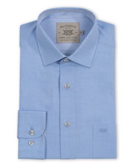 Light Blue Dobby Long Sleeve Casual Shirt
