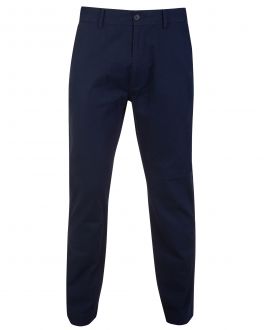 Navy Cotton Chino Trousers
