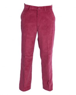 Men's Red Cord Trousers Front
