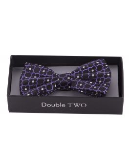 Lilac Flower Patterned Bow Tie