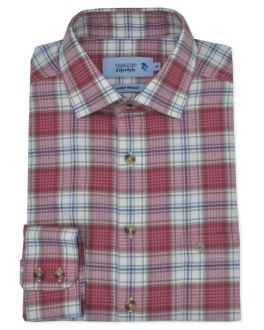 Red Check Long Sleeve Casual Shirt