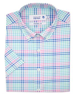 Tailored Fit Multi-Coloured Check Short Sleeve Casual Shirt