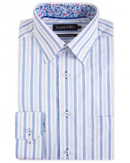 Blue Banded Stripe Formal Shirt