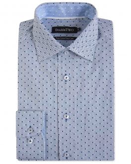 Navy Spotted Formal Shirt