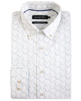 Grey Antler Print Formal Shirt