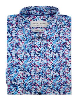 Multi-Coloured Funky Print Long Sleeve Formal Shirt