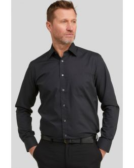 Double TWO Black Tall Fit Long Sleeved Shirt
