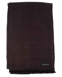 Chocolate Brown Check Scarf