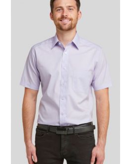 Lilac Classic Cotton Blend Short Sleeved Shirt