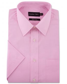 Pink Classic Easy Care Short Sleeve Shirt