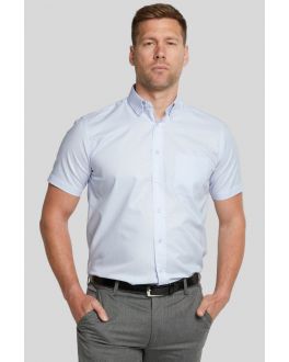 Big & Tall Blue Non Iron Short Sleeve Oxford Shirt