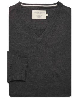 Double TWO Graphite Sleeveless V Neck Sweater