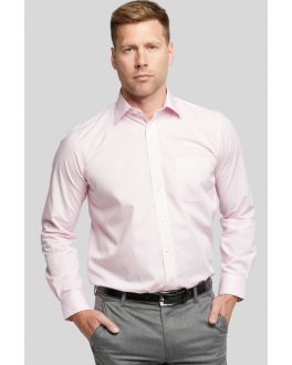 Double Two Big & Tall Pink Classic Easy Care Long Sleeve Shirt