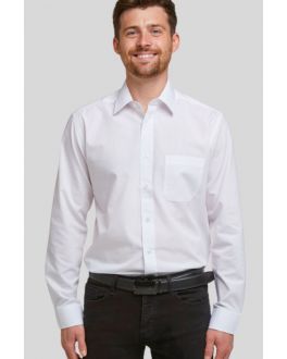 Big & Tall White Classic Easy Care Long Sleeve Shirt