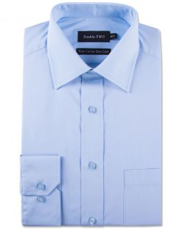 Glacier Blue 100% Cotton Poplin Shirt