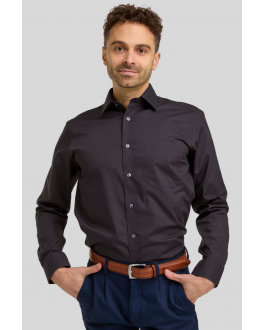 Black Long Sleeve Non-Iron Cotton Rich Shirt