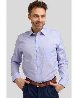 Double TWO Mauve Long Sleeved Non-Iron Cotton Rich Shirt 