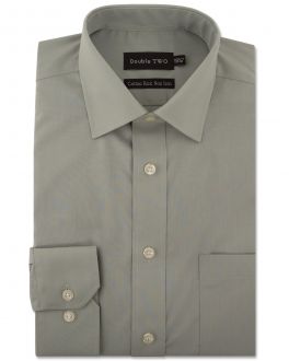 Sage Long Sleeved Non-Iron Cotton Rich Shirt