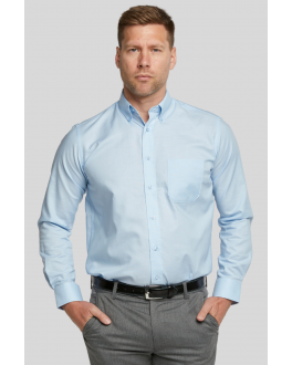 Big & Tall Blue Non Iron Long Sleeve Oxford Shirt