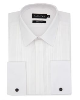 White Bib Front Dress Shirt