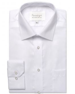 White Luxury Pure Cotton Non Iron Shirt