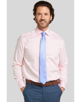 King Size Pink Cotton Twill Non-Iron Shirt