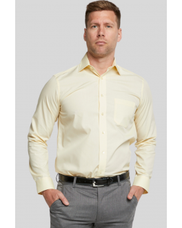 Big & Tall Pale Lemon Non Iron Long Sleeve Shirt