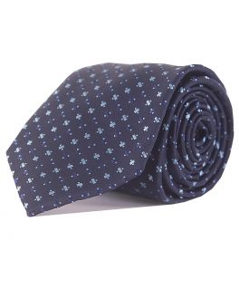 Blue Cross Patterned Tie