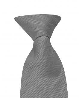 Grey Clip On Tie