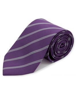 Purple Silk Striped Tie