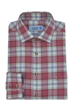 Red Check Long Sleeve Casual Shirt