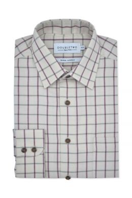 Brown Tattersall Large Check Long Sleeve Shirt