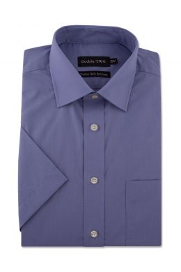 Grape Short Sleeved Non-Iron Cotton Rich Shirt