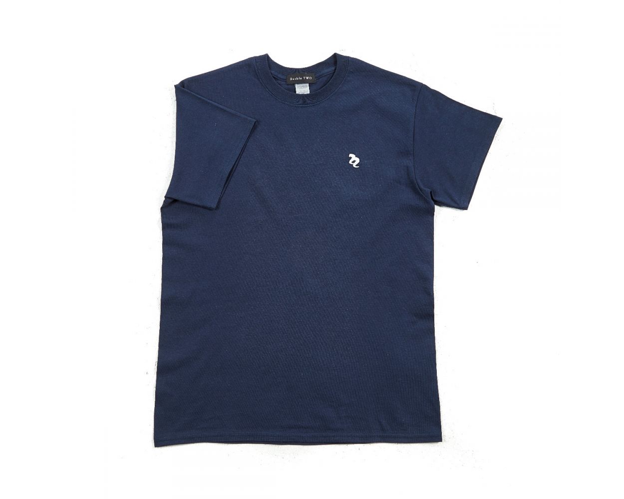 Plain Navy Logo T-Shirt Lifestyle | Double TWO
