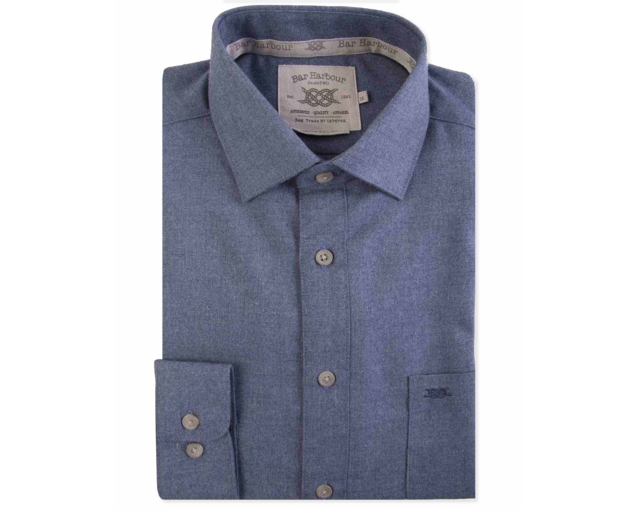 Men's Blue Warm Handle Casual Shirt | Double TWO