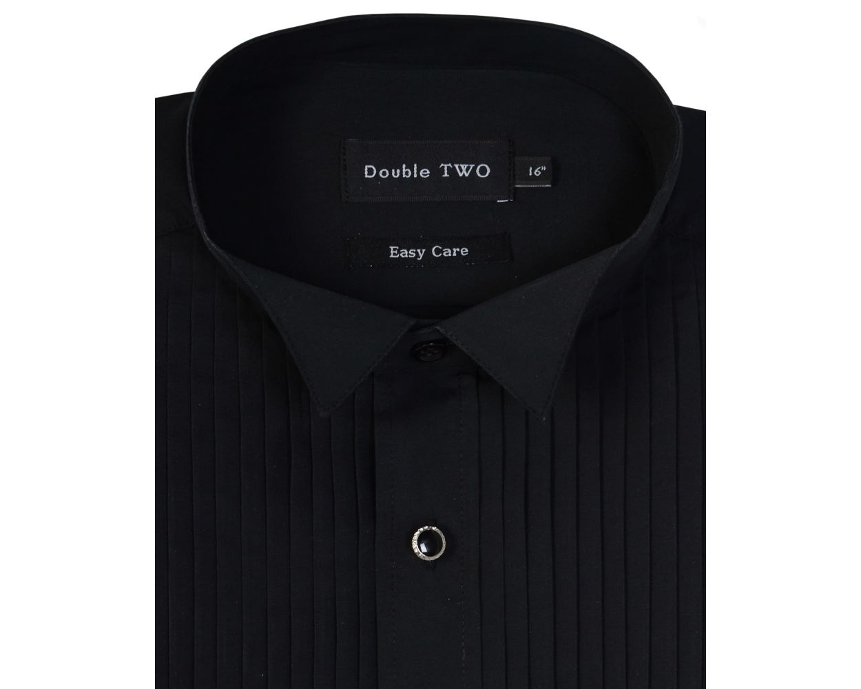 Churchill & Co S.H Black Wing Pleated Tuxedo Shirt for Big & Tall Men 