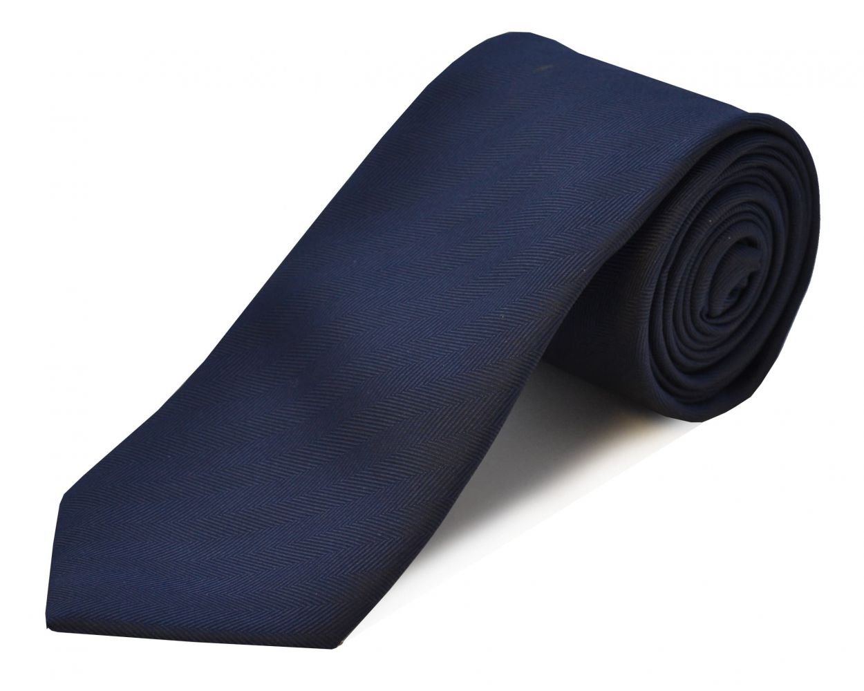 Navy Extra Long Polyester Tie | Double TWO