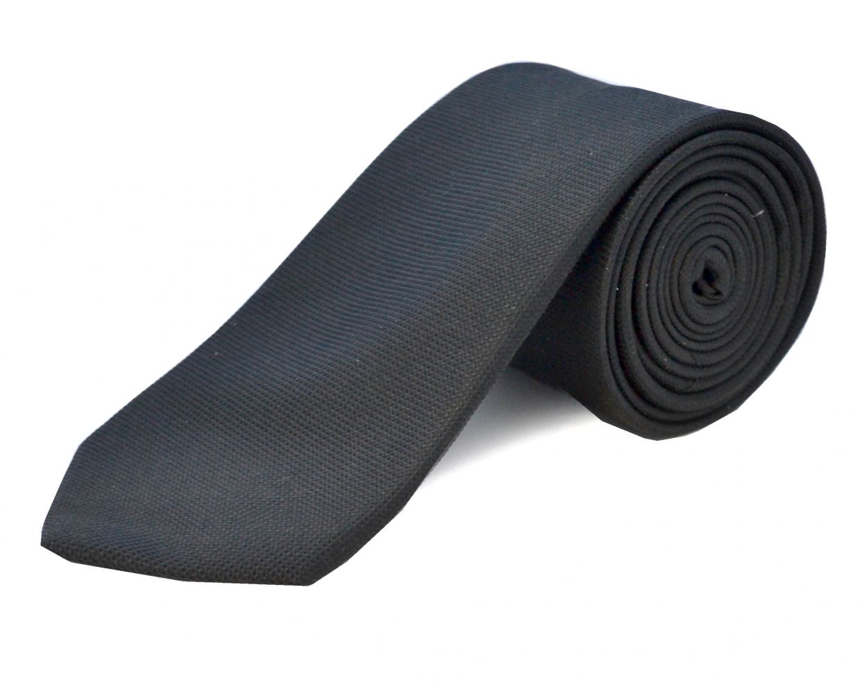 Extra Long Black Silk Tie | Double TWO