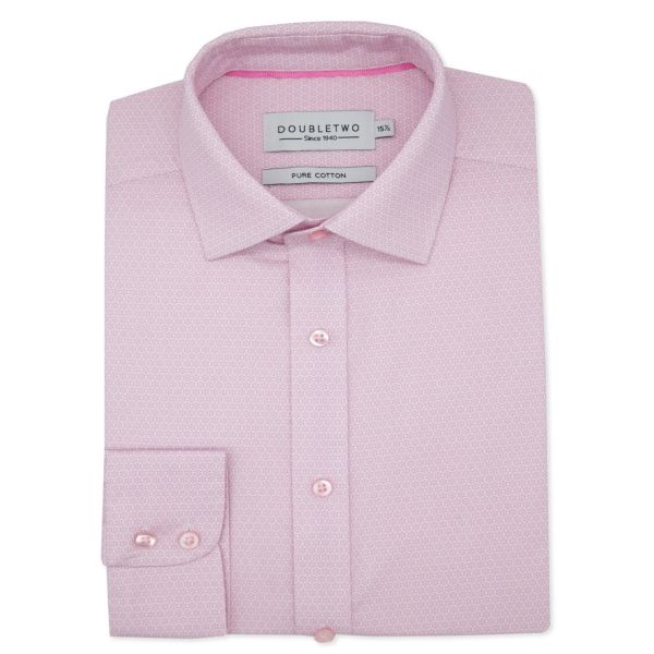 Pink Geometric Floral Long Sleeve Shirt
