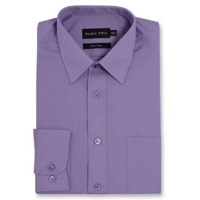 Men's Lilac Classic Cotton Blend Long Sleeve Shirt