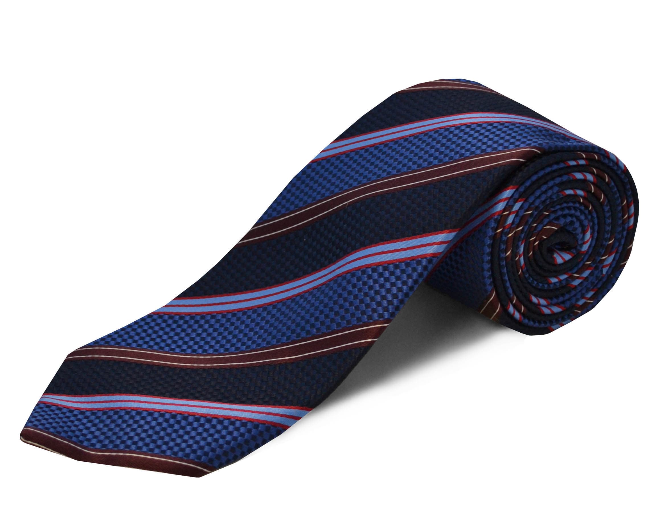 Double TWO Blue Stripe Silk Tie